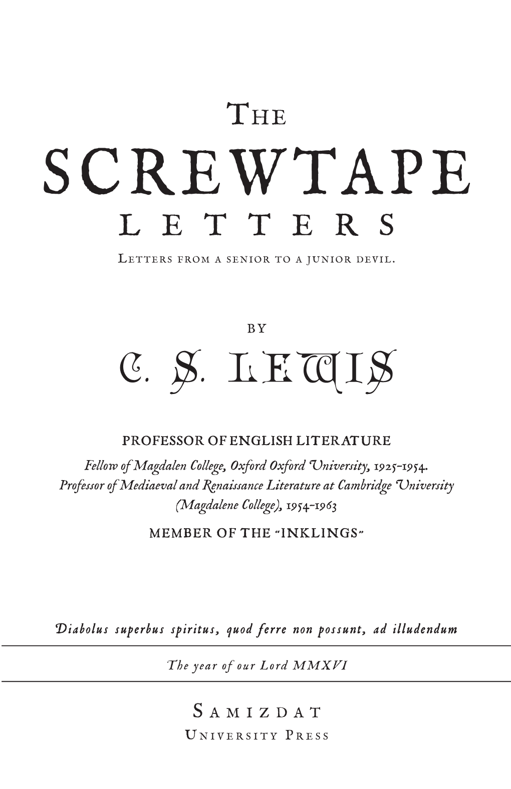 The Screwtape Letters