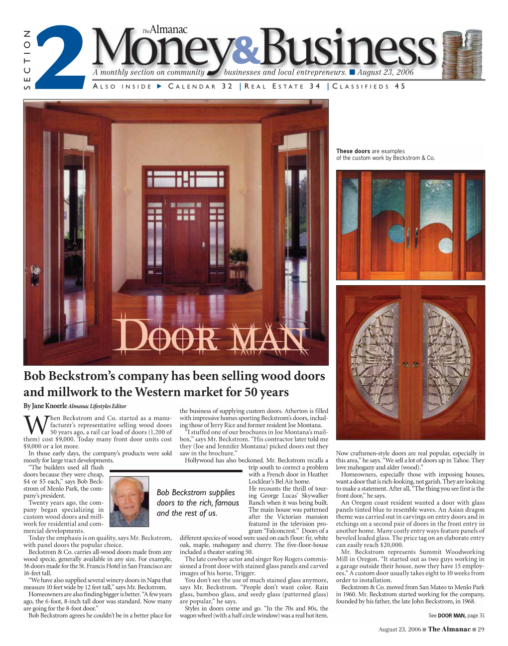 Bob Beckstrom's Company Has Been Selling Wood Doors and Millwork To