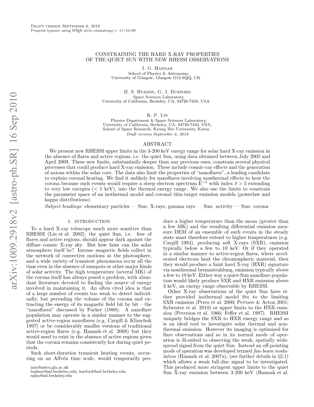 Constraining the Hard X-Ray Properties of the Quiet Sun with New RHESSI