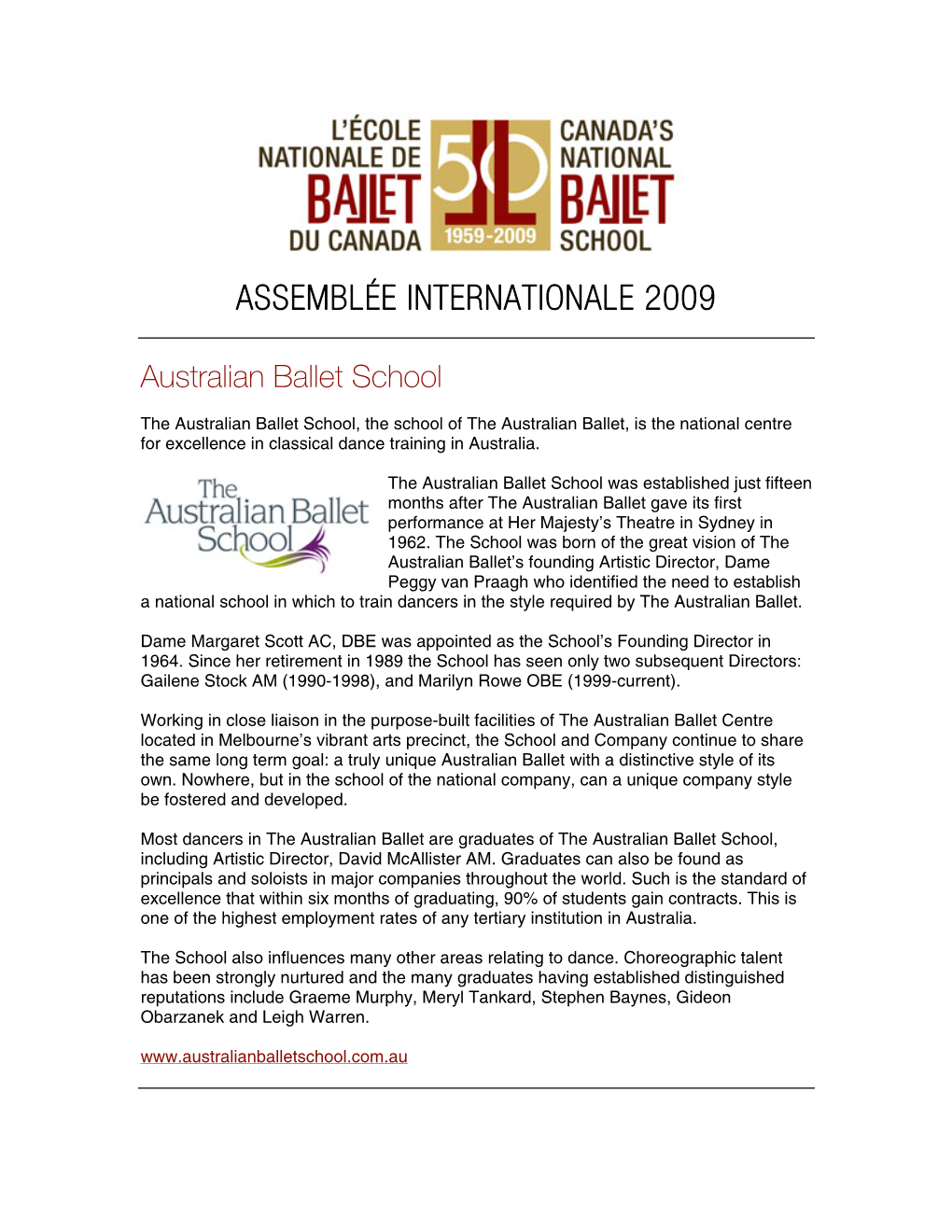 Assemblée Internationale 2009