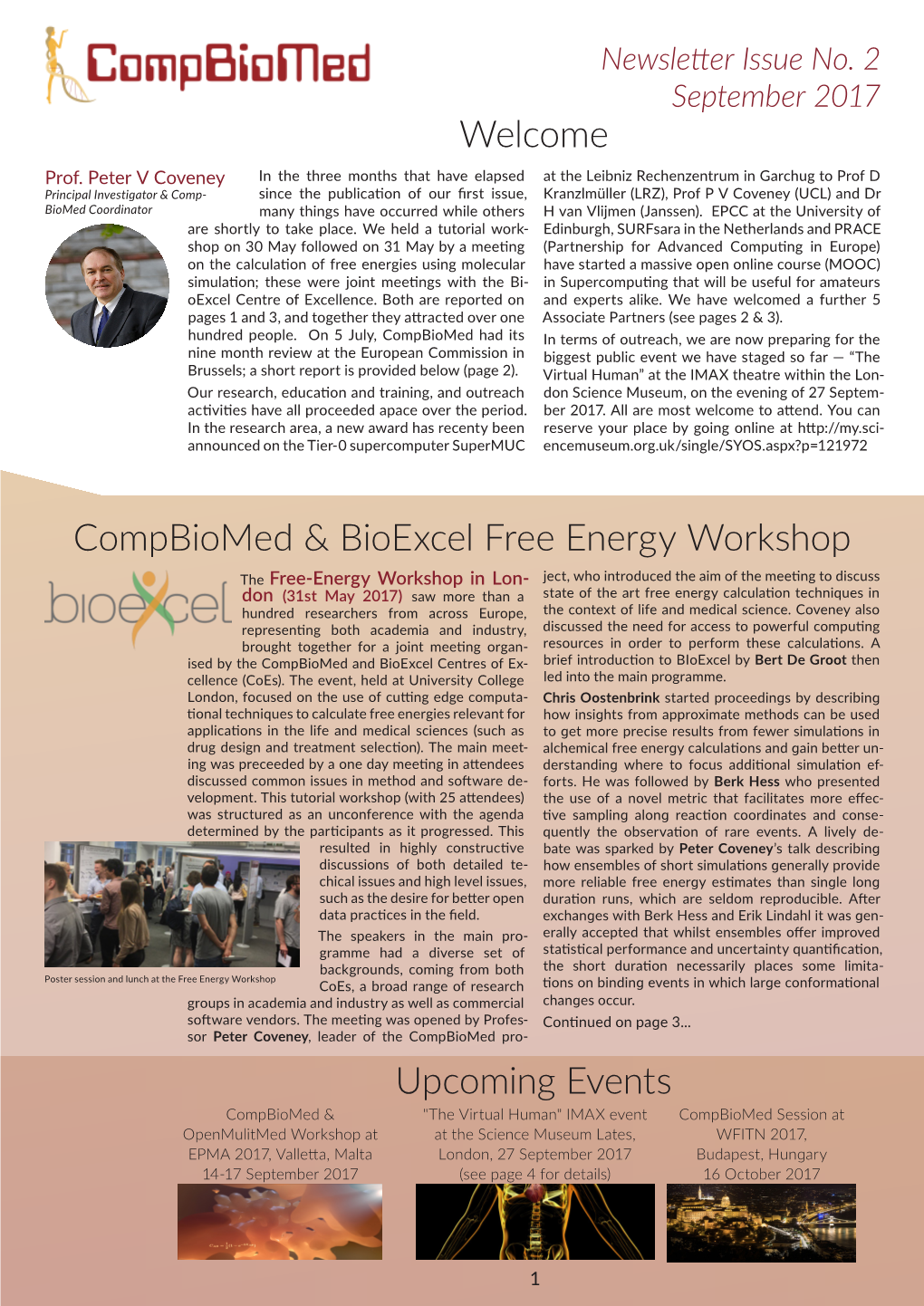 Upcoming Events Welcome Compbiomed & Bioexcel Free