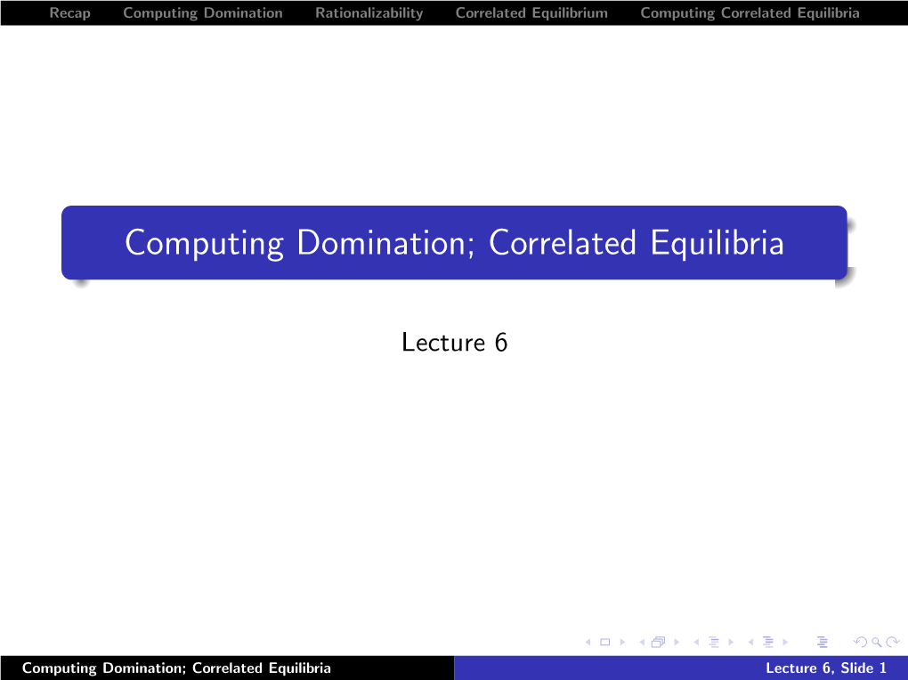 Correlated Equilibrium Computing Correlated Equilibria