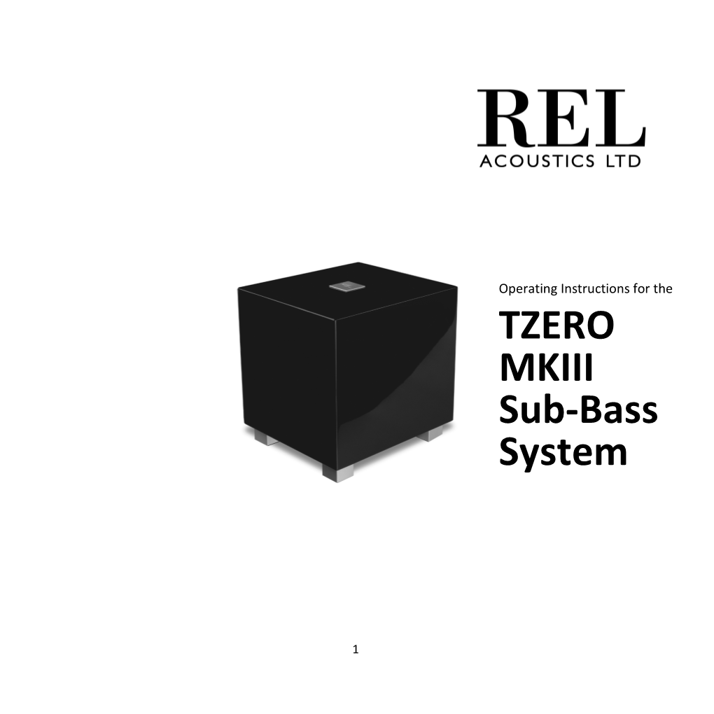 Tzero MKIII Manual