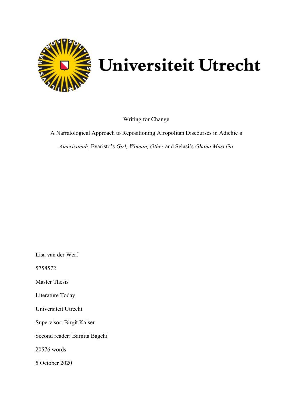 Writing for Change a Narratological Approach to Repositioning