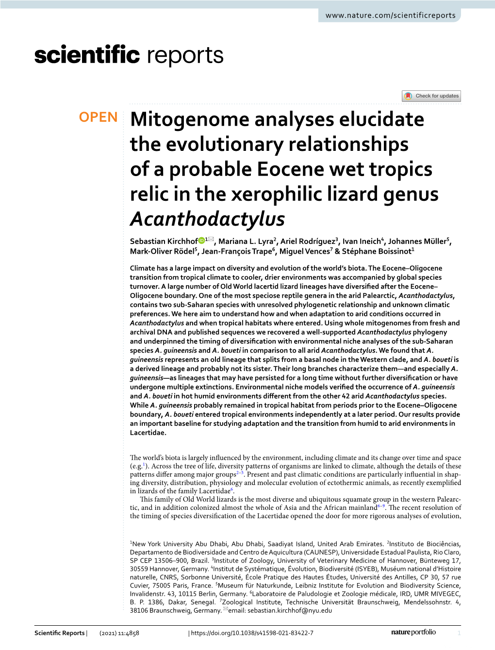 Mitogenome Analyses Elucidate the Evolutionary Relationships of a Probable Eocene Wet Tropics Relic in the Xerophilic Lizard