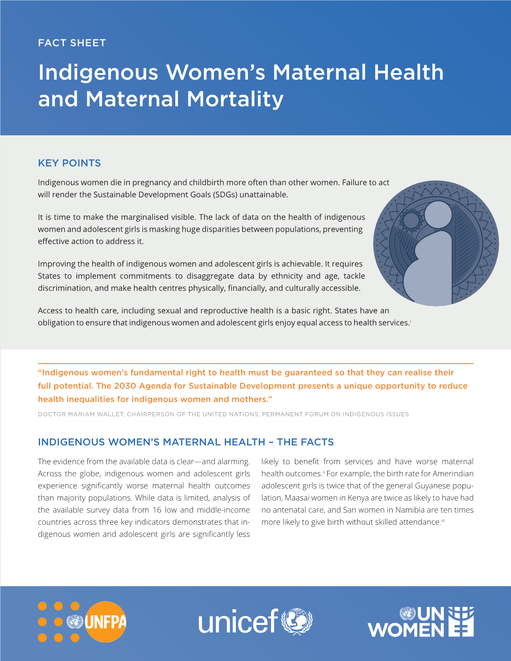 Fact Sheet: Indigenous Women's Maternal Health