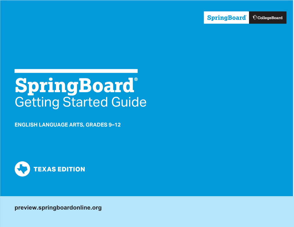 Springboard Coordinator's Manual