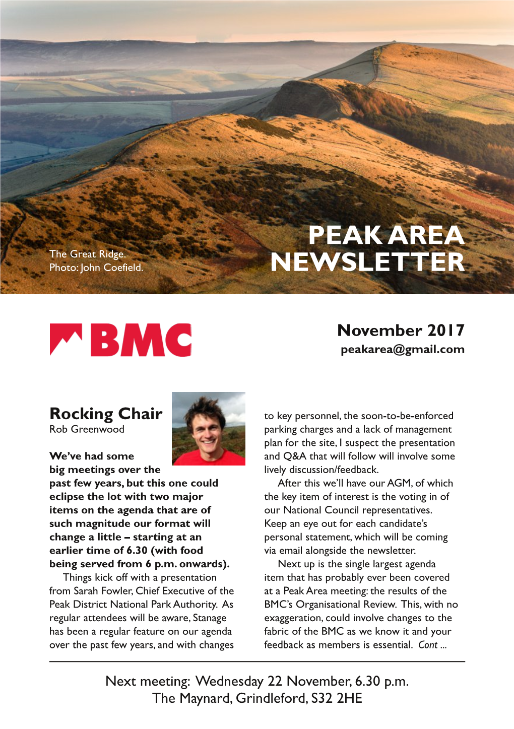 Peak Area Newsletter November 2017 Access Or Activity Problems