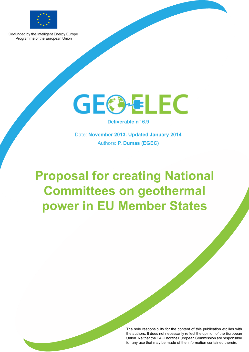 Proposal for Creating National Committees on Geothermal Power in EU Member States