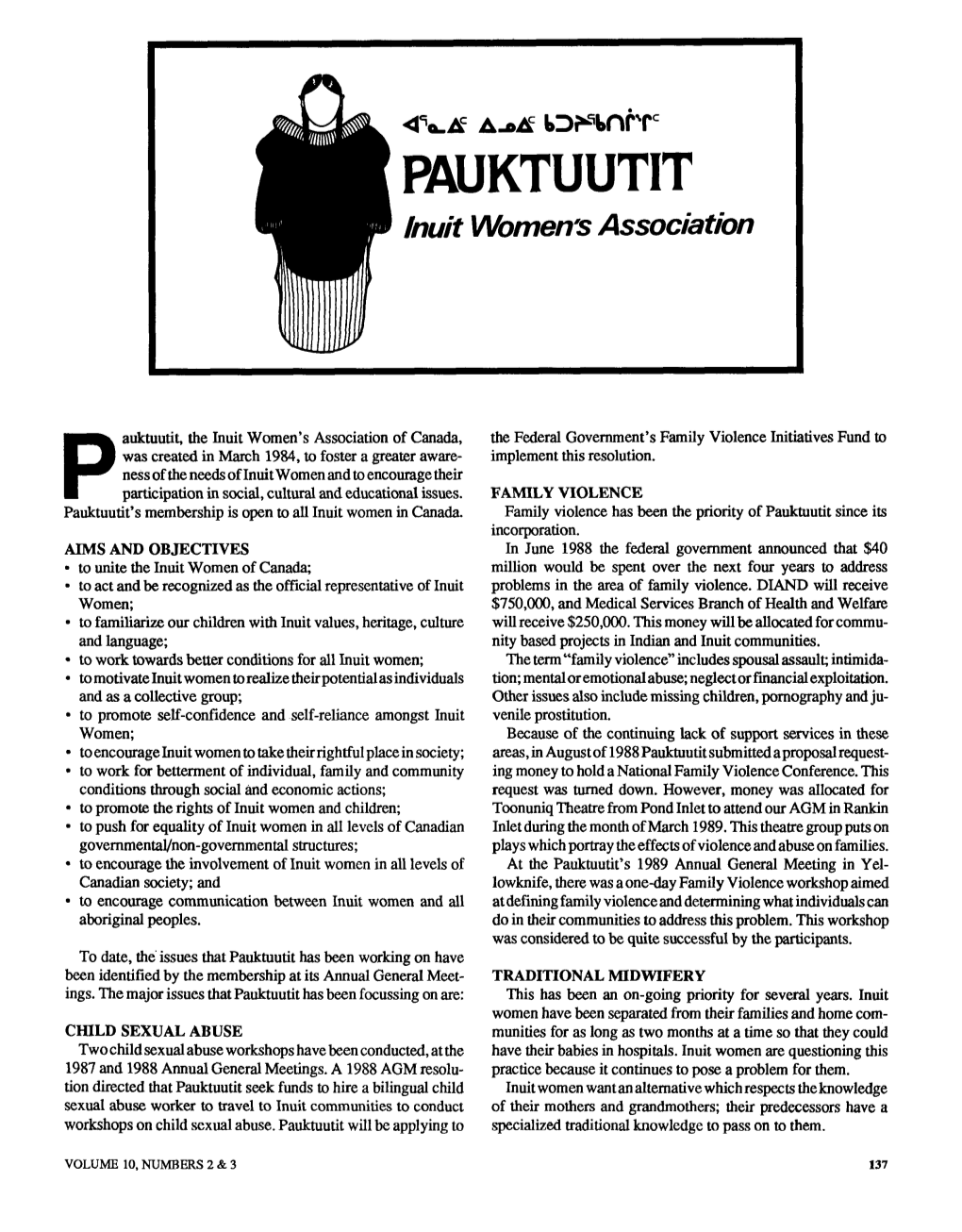 PAUKTUUTIT Lnuit Womens Association