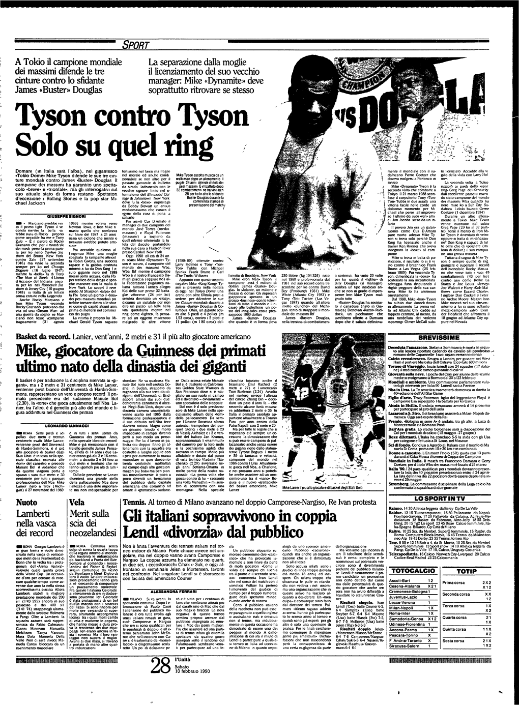 Tyson Contro Tyson Solo Su Quel Ring