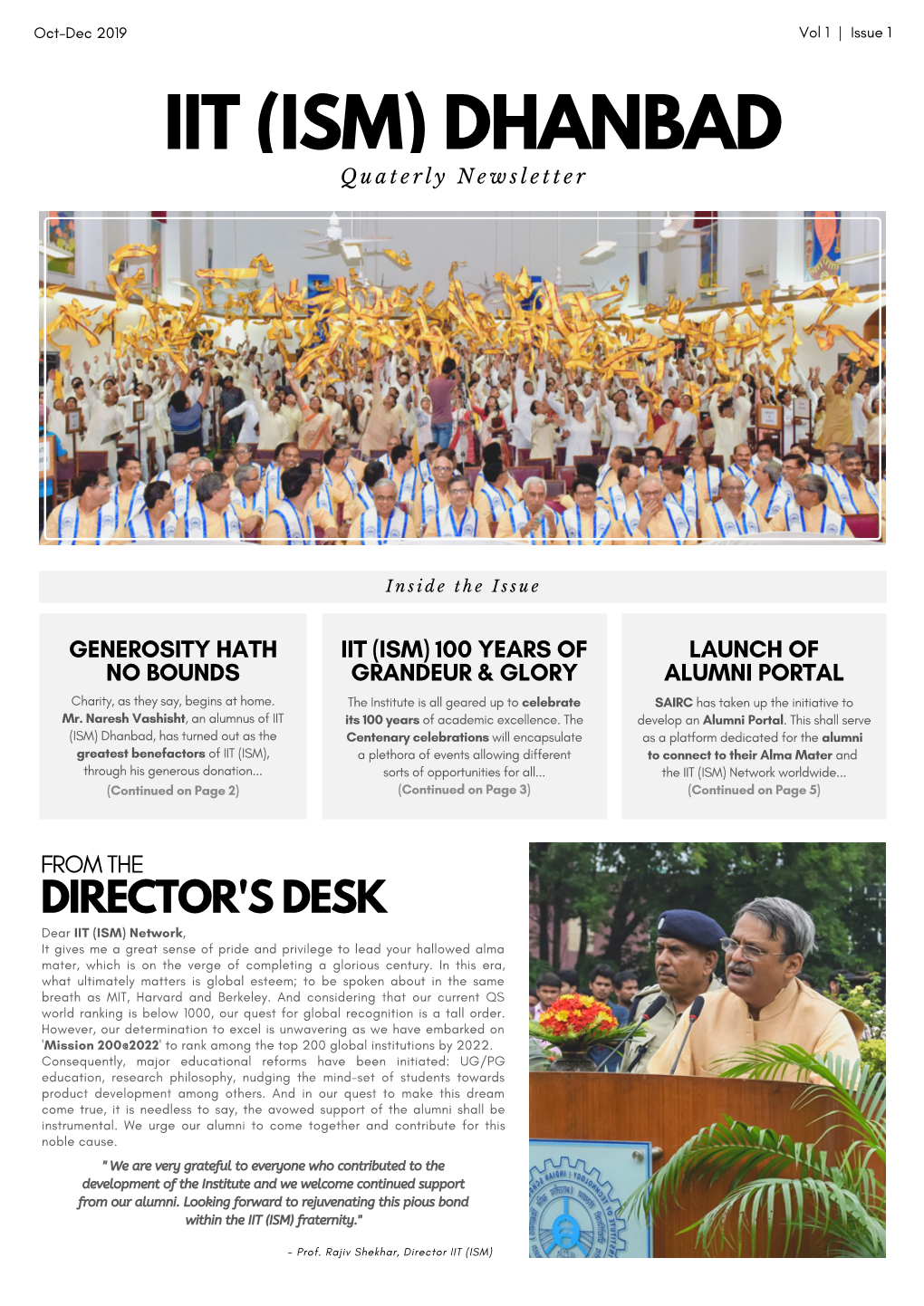 398 . Newsletter of IIT (ISM) Dhanbad