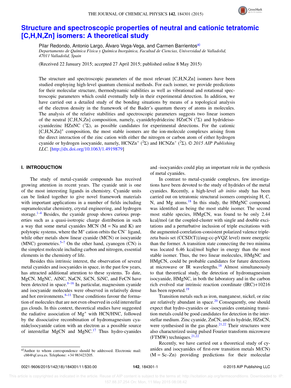 Structure and Spectroscopic Properties of Neutral and Cationic Tetratomic [C,H,N,Zn] Isomers: a Theoretical Study