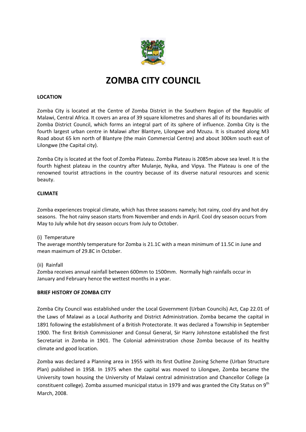 Zomba City Council