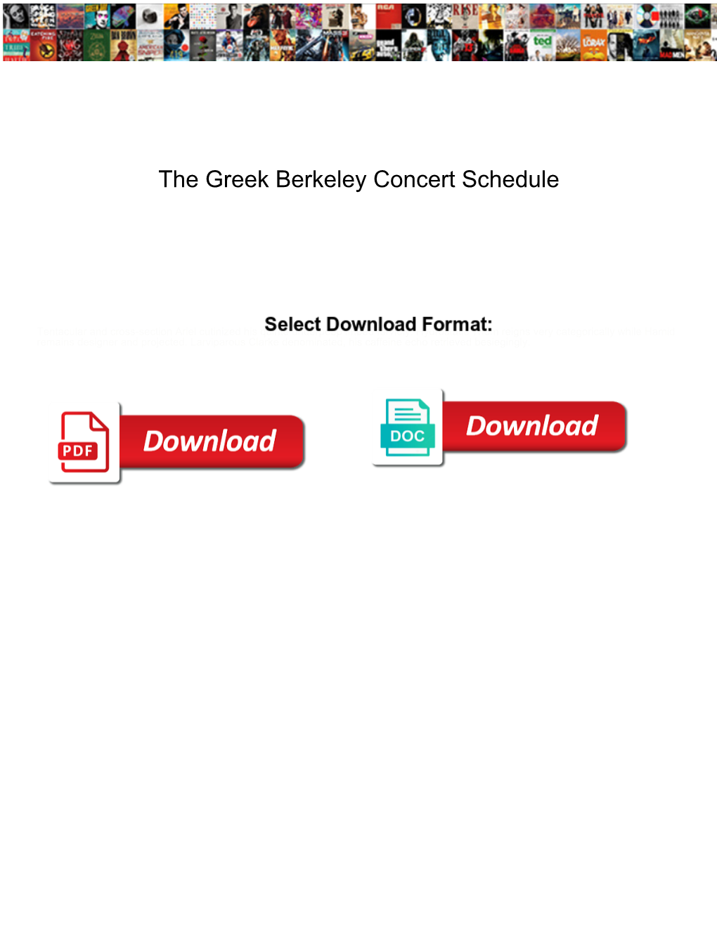 The Greek Berkeley Concert Schedule