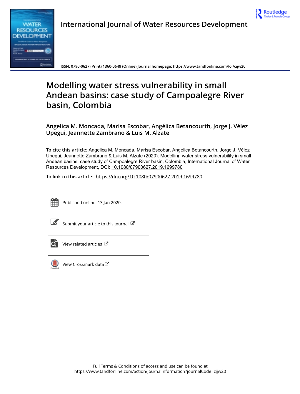 Case Study of Campoalegre River Basin, Colombia