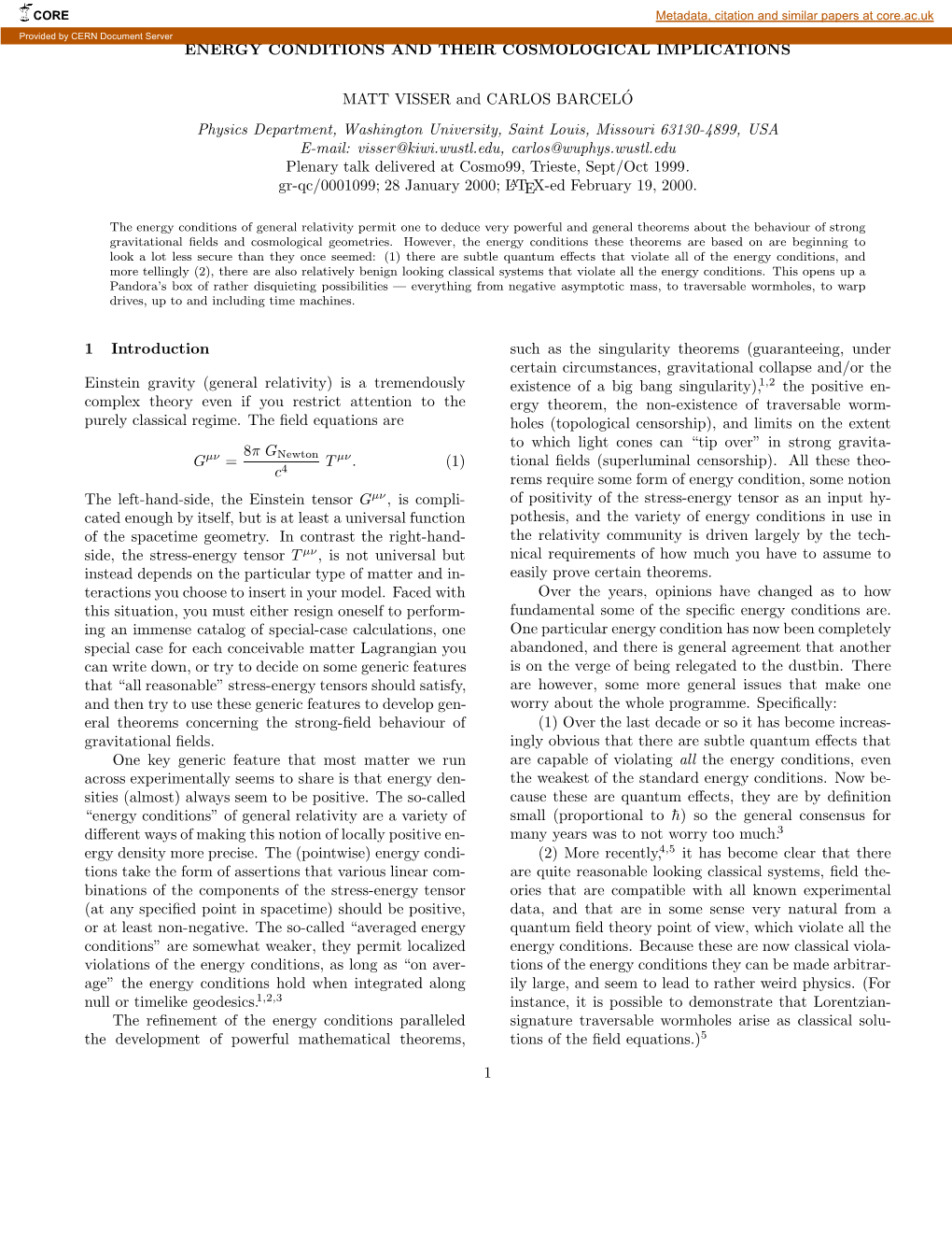 Energy Conditions and Their Cosmological Implications