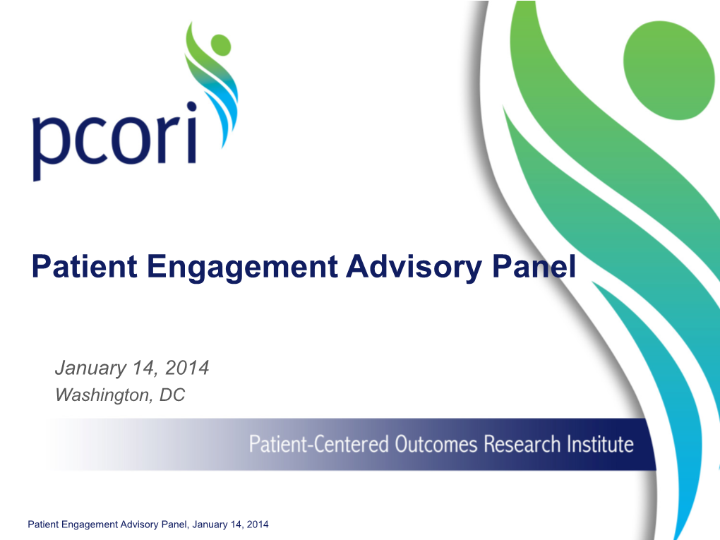 Patient Engagement Advisory Panel