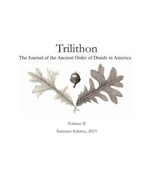 Trilithon the Journal of the Ancient Order of Druids in America