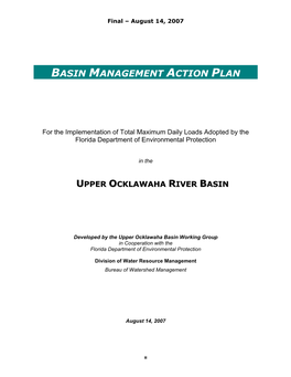 Upper Ocklawaha Basin Management Action Plan ______10 AP.4