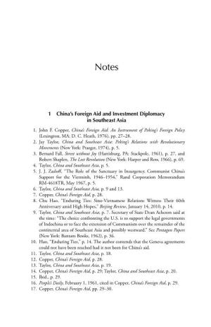 1 China's Foreign Aid and Investment Diplomacy in Southeast Asia