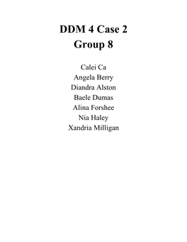 DDM 4 Case 2 Group 8