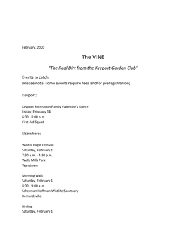 The Vine Feb 2020