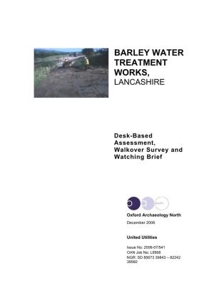 Barley Water Treatment Works, Lancashire