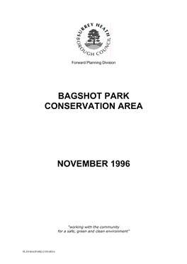 Bagshot Park Conservation Area November 1996