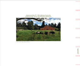 Appendix F: Working Lands Planning and Analysis Report