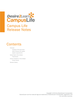Campus Life Release Notes