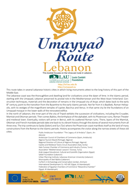 Lebanon. in Route Umayyad the on Focuses Booklet Lebanon This
