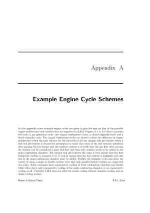 Appendix a Example Engine Cycle Schemes