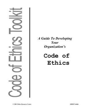 A Guide to Developing Your Organization's Code of Ethics