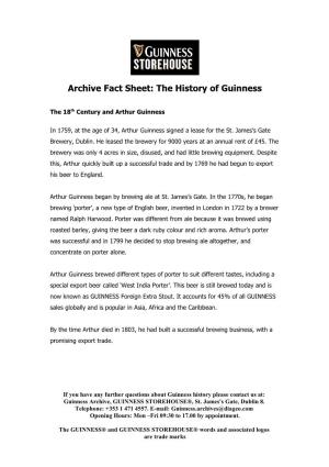 The History of Guinness