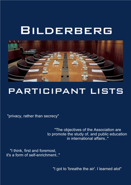 Bilderberg Meetings?