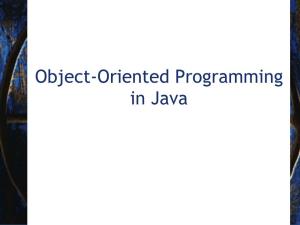 Object-Oriented Programming in Java Buzzwords