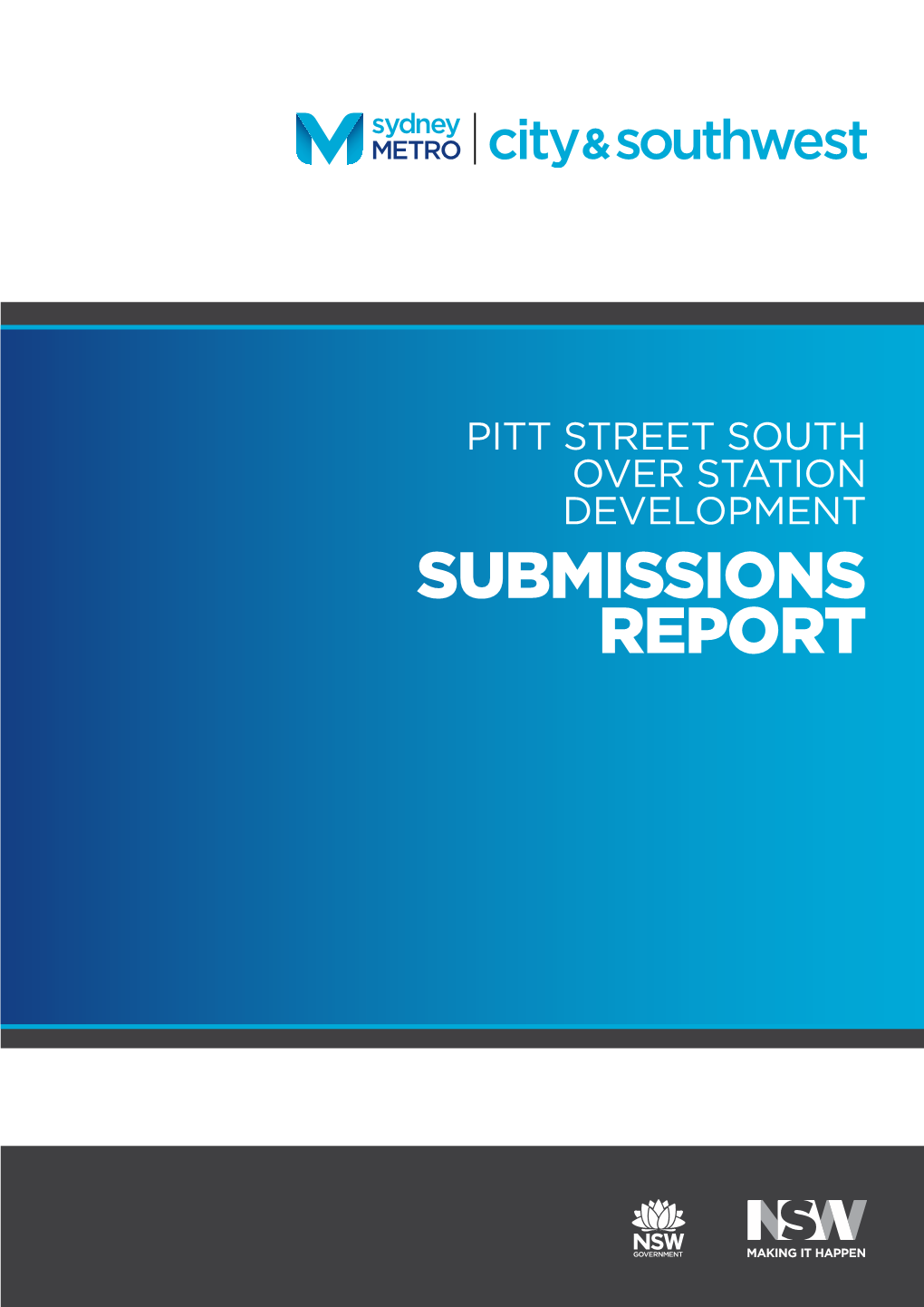 Pitt Street South Over Station Development Submissions Report