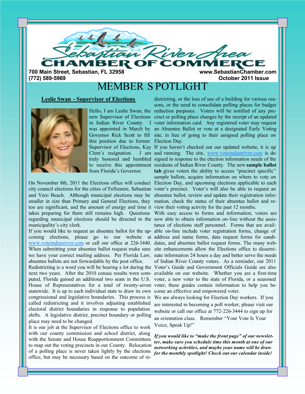 October 2011 Entire Newsletter