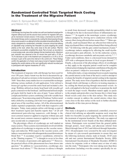 Targeted Neck Cooling in the Treatment of the Migraine Patient