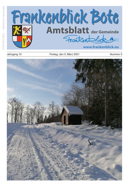 Amtsblatt Der Gemeinde