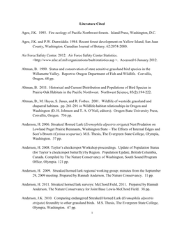 Literature Cited Agee, J.K. 1993. Fire Ecology of Pacific Northwest Forests