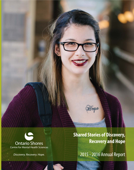 Shared Stories of Discovery, Recovery and Hope 2015