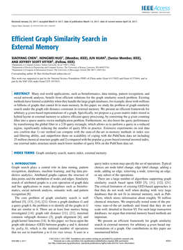 Efficient Graph Similarity Search in External Memory