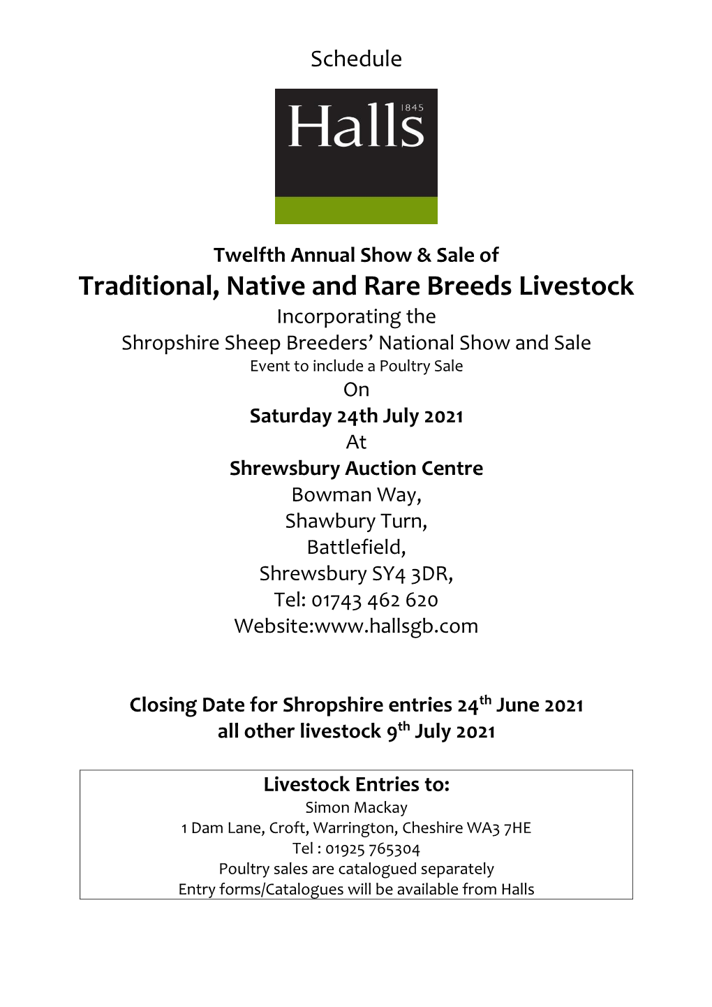 Traditional, Native and Rare Breeds Livestock