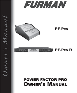 Power Factor Pro Manual Power Factor Pro Manual