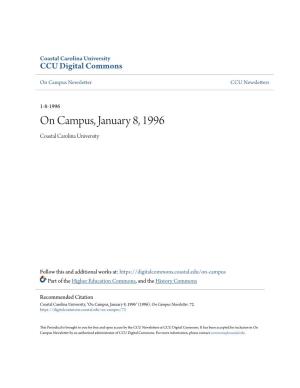 On Campus, January 8, 1996 Coastal Carolina University