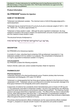 Glypressin Ferring Pharmaceuticals Pty Ltd PM-2010-03182-3-3 Final 26 November 2012