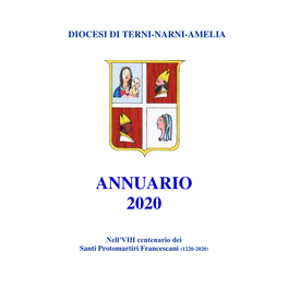 Annuario 2020 Della Diocesi Di TNA Nell’VIII Centenario Dei Santi Protomartiri Francescani”