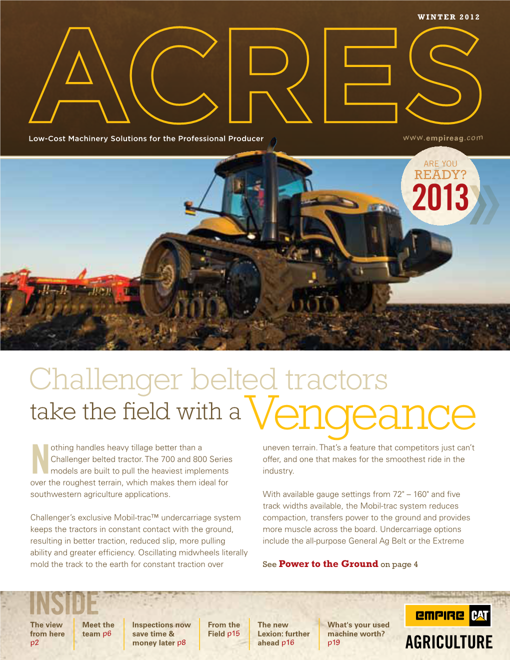 Vengeance Othing Handles Heavy Tillage Better Than a Uneven Terrain